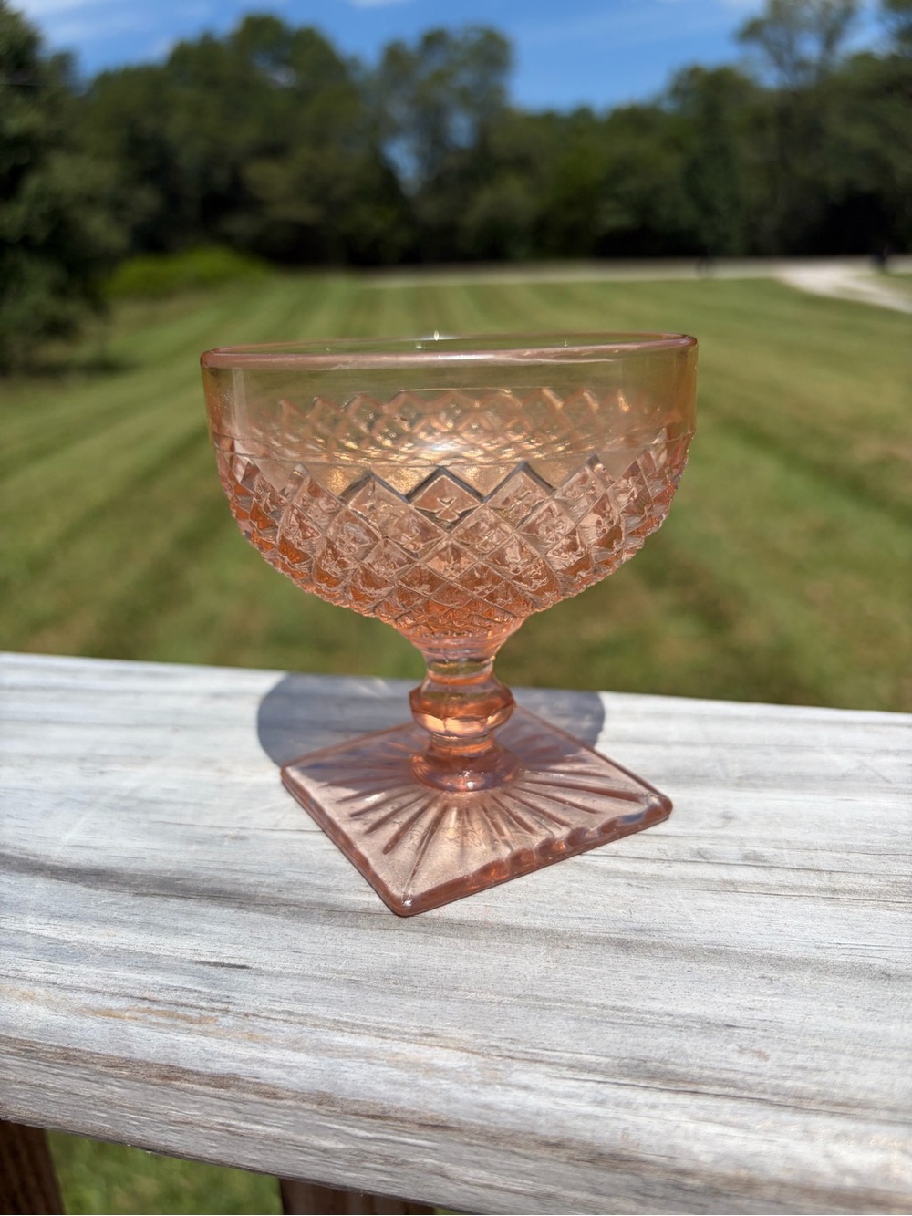 Anchor Hocking Miss America Pink Champagne Sherbet Glass